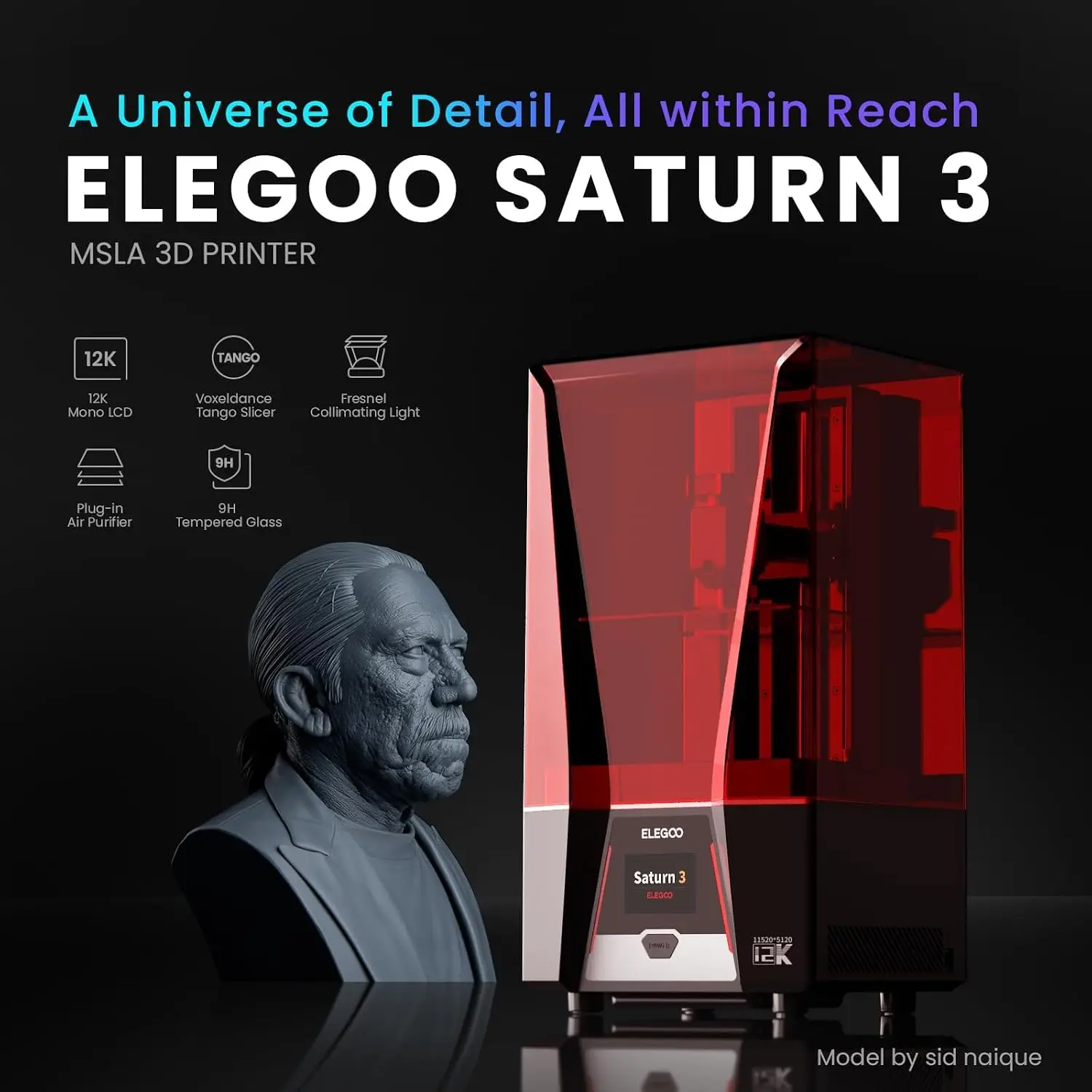 Saturn 3 MSLA 12K 3D 프린터 |   1 - 12K Monochrome Lcd Resin 3D Printer 리뷰 및 가격