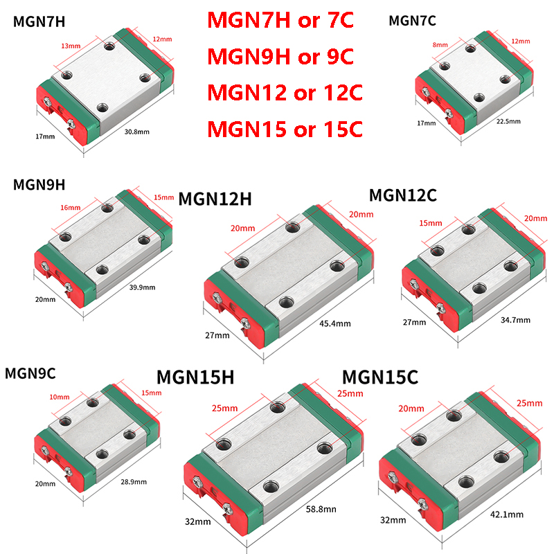 2PCS MGN7C MGN7H MGN9C MGN9H M - Linear Rail Mgn12H Set 리뷰 및 가격