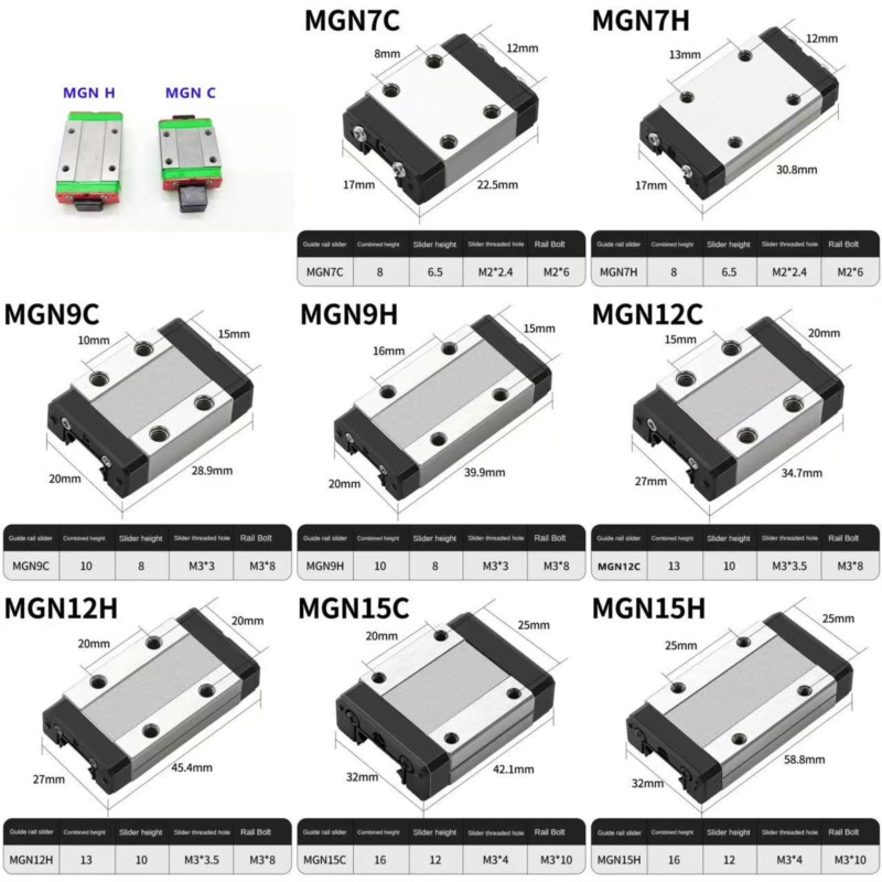 1PCS MGN7C MGN7H MGN9C MGN9H M - Linear Rail Mgn12H Set 리뷰 및 가격